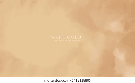 Abstract horizontal watercolor background. Neutral light colored empty space background illustration