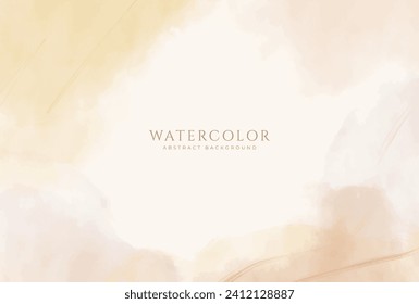 Abstrakter horizontaler Aquarell-Hintergrund. Neutrale, hellfarbene, leere Raumhintergrund