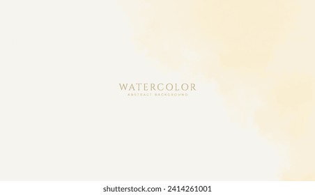 Abstract horizontal watercolor background. Neutral light colored empty space background illustration