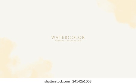 Abstract horizontal watercolor background. Neutral light colored empty space background illustration