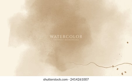 Abstract horizontal watercolor background. Neutral light colored empty space background illustration