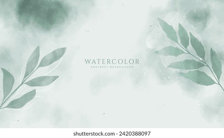 Abstrakter horizontaler Aquarell-Hintergrund. Neutrale, hellfarbene, leere Raumhintergrund