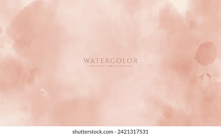Abstract horizontal watercolor background. Neutral light colored empty space background illustration
