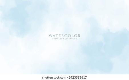 Abstract horizontal watercolor background. Neutral light colored empty space background illustration