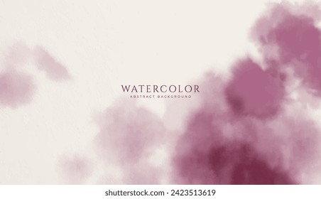 Abstract horizontal watercolor background. Neutral light colored empty space background illustration