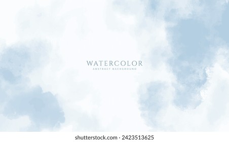 Abstract horizontal watercolor background. Neutral light colored empty space background illustration