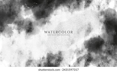 Abstract horizontal watercolor background. Neutral light colored empty space background illustration