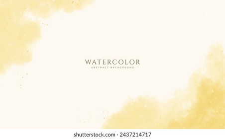 Abstract horizontal watercolor background. Neutral light brown colored empty space background illustration