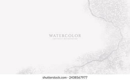 Abstract horizontal watercolor background. Neutral light colored empty space background illustration