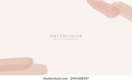 Fondo de acuarela horizontal abstracto. Ilustración de fondo de espacio vacío de color claro neutro