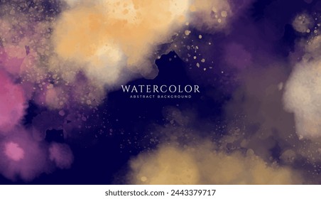 Abstract horizontal watercolor background. Neutral light colored empty space background illustration