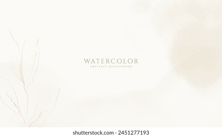 Abstractas fondo Horizontal de acuarela. Ilustración de fondo de espacio vacío de color claro neutro