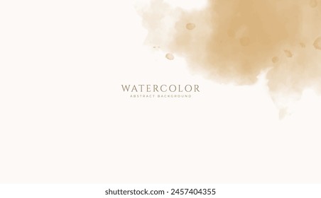 Abstract horizontal watercolor background. Neutral light colored empty space background illustration