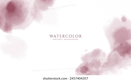 Abstract horizontal watercolor background. Neutral light colored empty space background illustration
