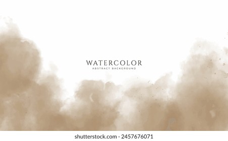 Abstractas fondo Horizontal de acuarela. Ilustración de fondo de espacio vacío de color claro neutro