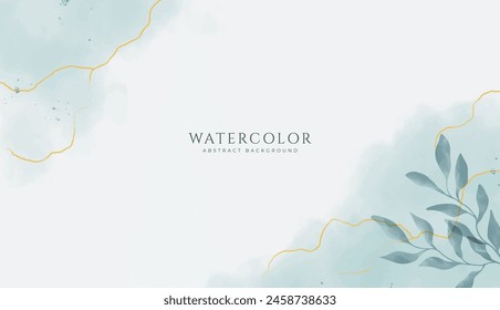 Abstractas fondo Horizontal de acuarela. Ilustración de fondo de espacio vacío de color claro neutro