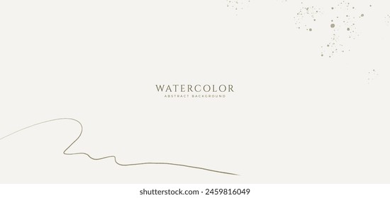 Abstract horizontal watercolor background. Neutral light colored empty space background illustration