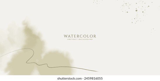 Abstract horizontal watercolor background. Neutral light colored empty space background illustration