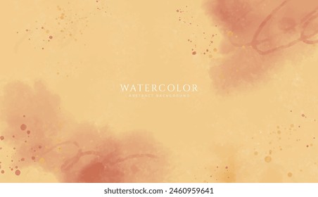 Abstract horizontal watercolor background. Neutral light colored empty space background illustration