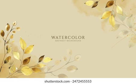Abstract horizontal watercolor background. Neutral light colored empty space background illustration