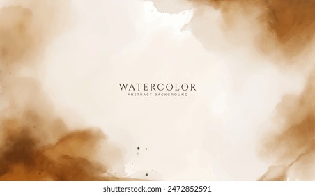 Abstractas fondo Horizontal de acuarela. Ilustración de fondo de espacio vacío de color claro neutro