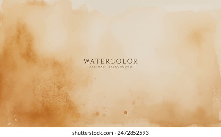 Abstract horizontal watercolor background. Neutral light colored empty space background illustration