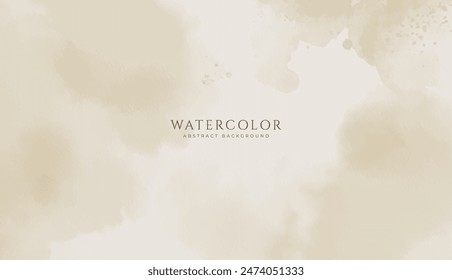 Abstractas fondo Horizontal de acuarela. Ilustración de fondo de espacio vacío de color claro neutro