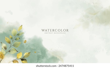 Abstract horizontal watercolor background. Neutral light colored empty space background illustration