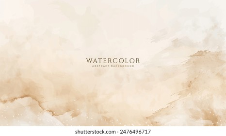 Abstractas fondo Horizontal de acuarela. Ilustración de fondo de espacio vacío de color claro neutro