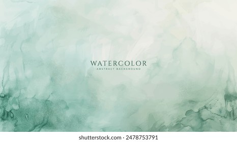 Abstract horizontal watercolor background. Neutral light colored empty space background illustration