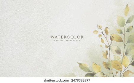 Abstractas fondo Horizontal de acuarela. Ilustración de fondo de espacio vacío de color claro neutro
