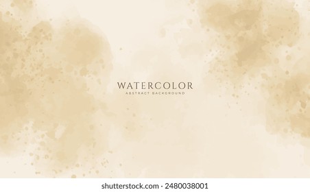 Abstract horizontal watercolor background. Neutral light colored empty space background illustration