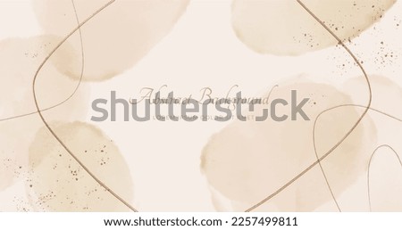 Abstract horizontal watercolor background. Neutral light colored empty space background illustration