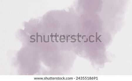 Abstract horizontal watercolor background. Neutral light purple colored empty space background illustration