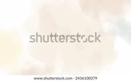 Abstract horizontal watercolor background. Neutral light brown colored empty space background illustration