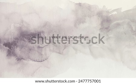 Abstract horizontal watercolor background. Neutral light colored empty space background illustration