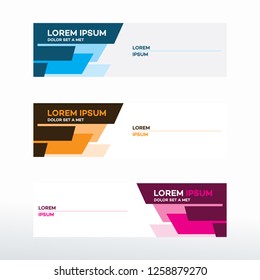 Abstract Horizontal Web Banner Background Vector