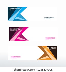 Abstract Horizontal Web Banner Background Vector