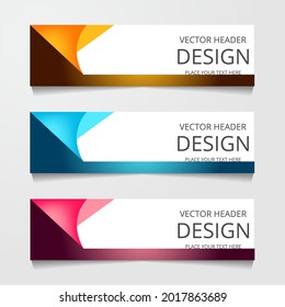 Resumen de diseños horizontales de banners web. ilustración vectorial