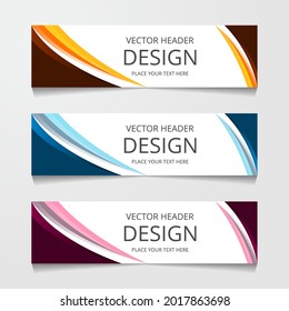 Abstract horizontal web banner designs. vector illustration