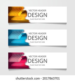 Abstract horizontal web banner designs. vector illustration