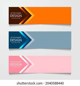 Abstract Horizontal Web Banner Vector Illustration, For Presentation Footer Or Header