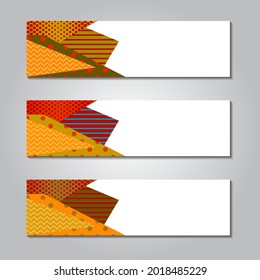 abstract horizontal website banner. vector illustration
