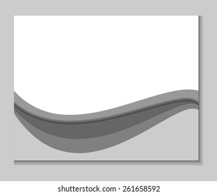 Abstract horizontally gray background with shadows and waves