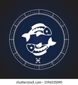 Abstract Horoscope and astrology circle occult symbolism