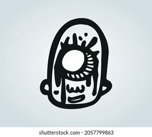 abstract horror monster drawing for halloween day