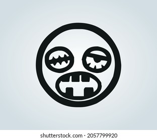 abstract horror monster drawing for halloween day