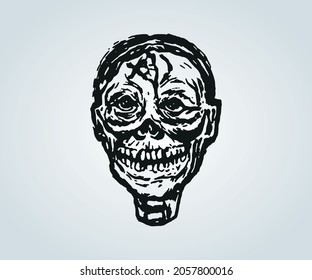 abstract horror monster drawing for halloween day
