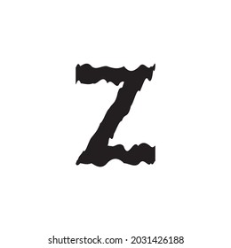 Resumen de la letra de diseño del logo aterrador de horror z