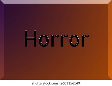 Abstract Horror Text Effect Design Purple Background